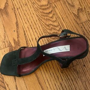 Nina Dark Green Strappy Sandals